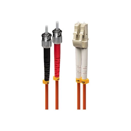 Cable óptico Lindy ST multimodo a LC, 3 m, dúplex, OM2, 50/125 micrones, sin halógeno