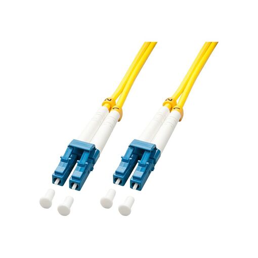 Lindy LC (M) Single-Mode Fiber Optic Cable, 5m, Duplex, 9/125µm, OS2, Halogen-Free