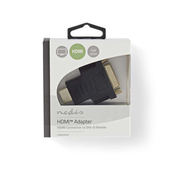 Nedis HDMI Adapter - 270° Bent, Plated Gold, Aluminium Grey Bronze