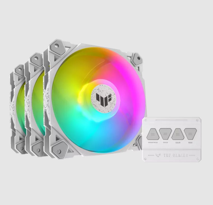 ASUS TUF Gaming TF120 ARGB White Edition 3-in-1 Case Fan