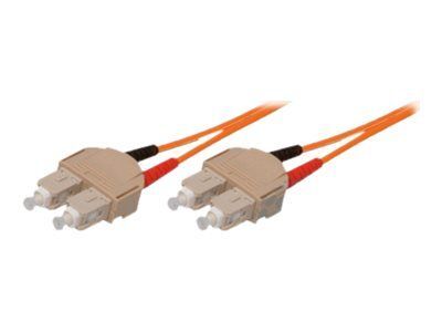 Exertis Connect Multi-Mode SC Cord - 15m, Duplex, OM2, 50/125 Micron, Orange