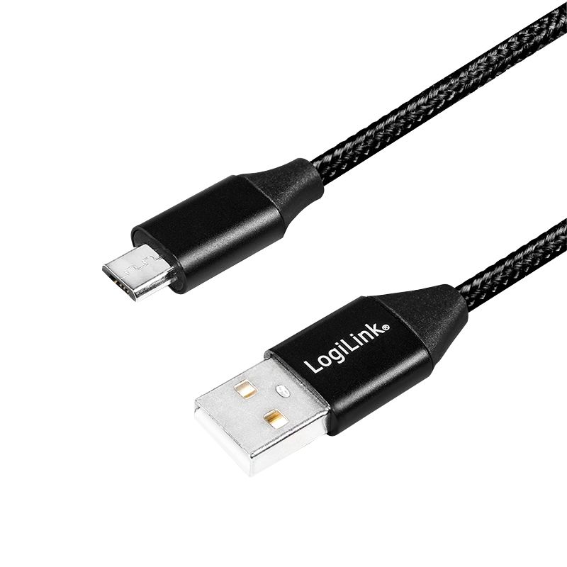 Cable LogiLink CU0144 USB 2.0, 1 m, USB A a Micro-USB B, Negro