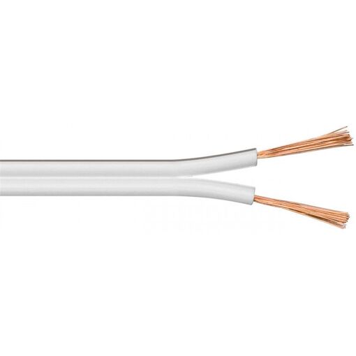 Enrouleur de câble haut-parleur Goobay, 2x 0,75 mm², 25 m (Blanc)