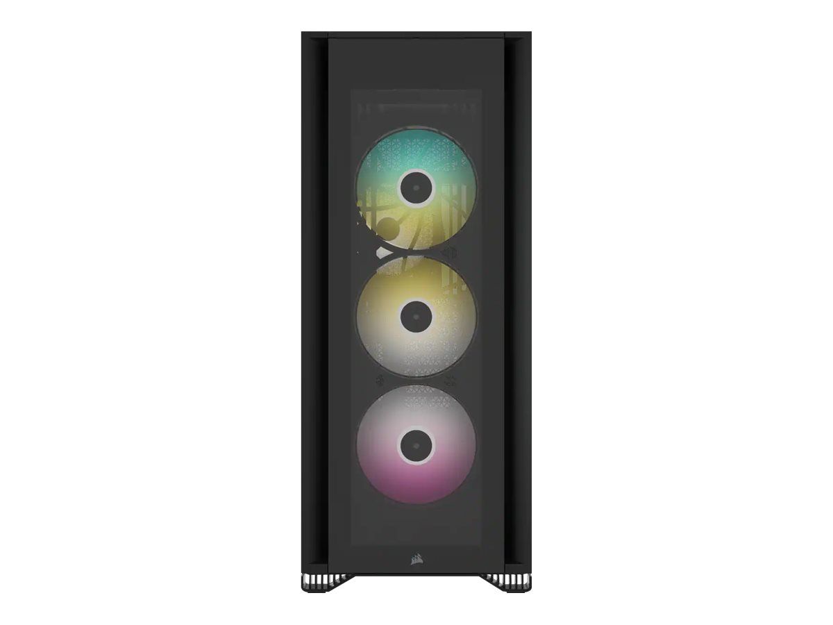 Corsair iCUE 7000X RGB - Extended ATX - Tempered Glass Side Panel - No Power Supply (ATX) - Black - USB/Audio