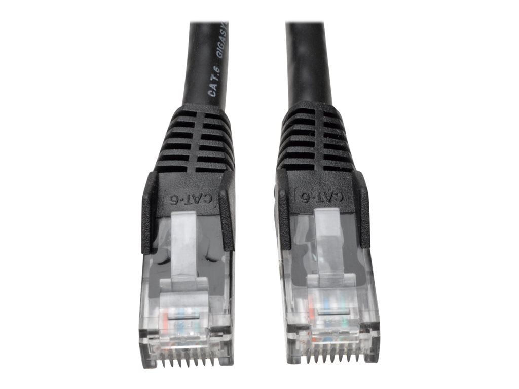 Eaton Tripp Lite Cat6 Gigabit Snagless Ethernet Cable, 15 ft, Black