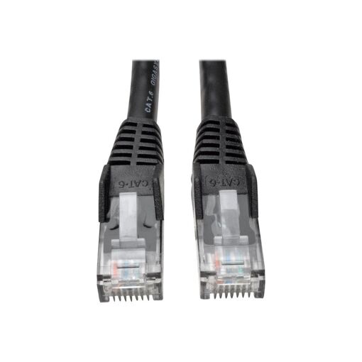 Eaton Tripp Lite Cat6 Gigabit Snagless Ethernet Cable, 15 ft, Black