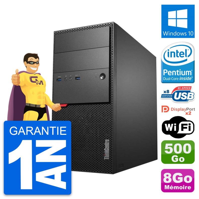 Lenovo ThinkCentre M900 Desktop PC - Intel G4400, 8GB RAM, 500GB HDD, Windows 10, WiFi