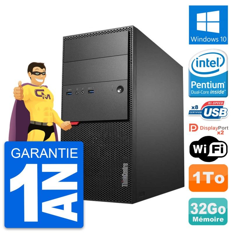 Lenovo ThinkCentre M900 Desktop PC - Intel Core i5-7400, 32GB RAM, 1TB HDD, Windows 10
