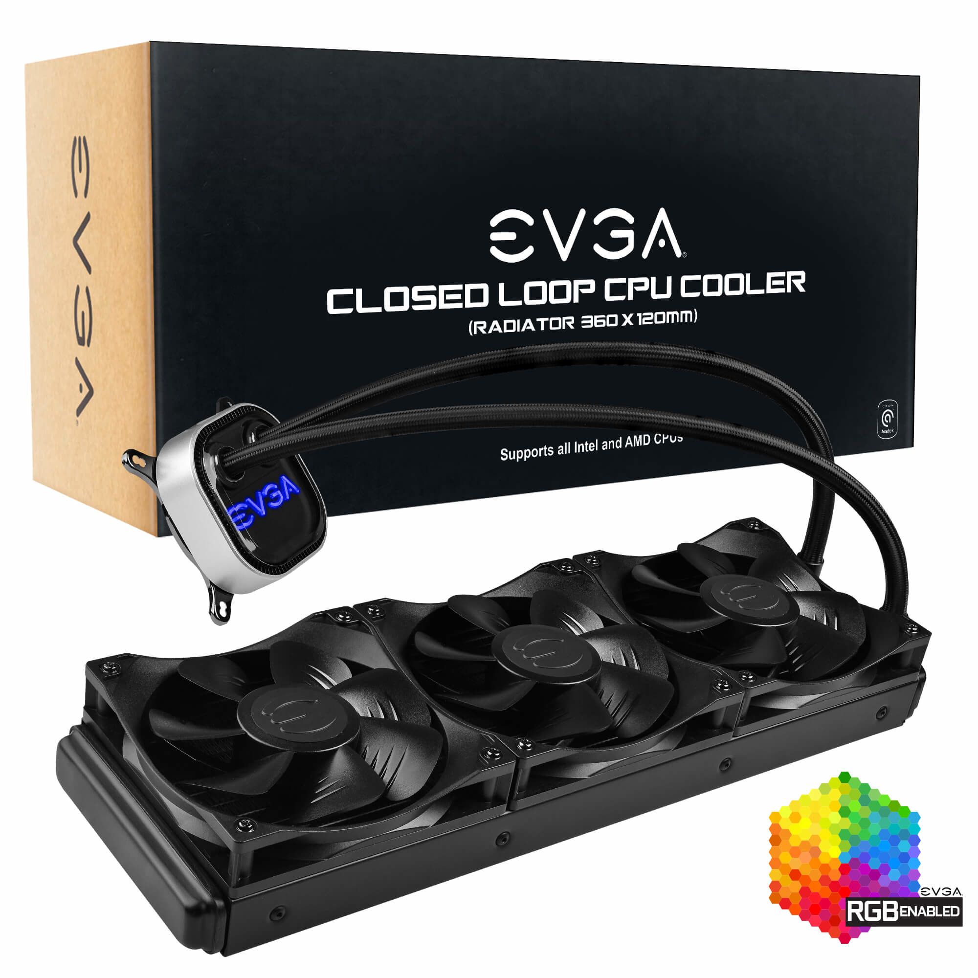 EVGA 360mm All-in-One Liquid CPU Cooler - Black