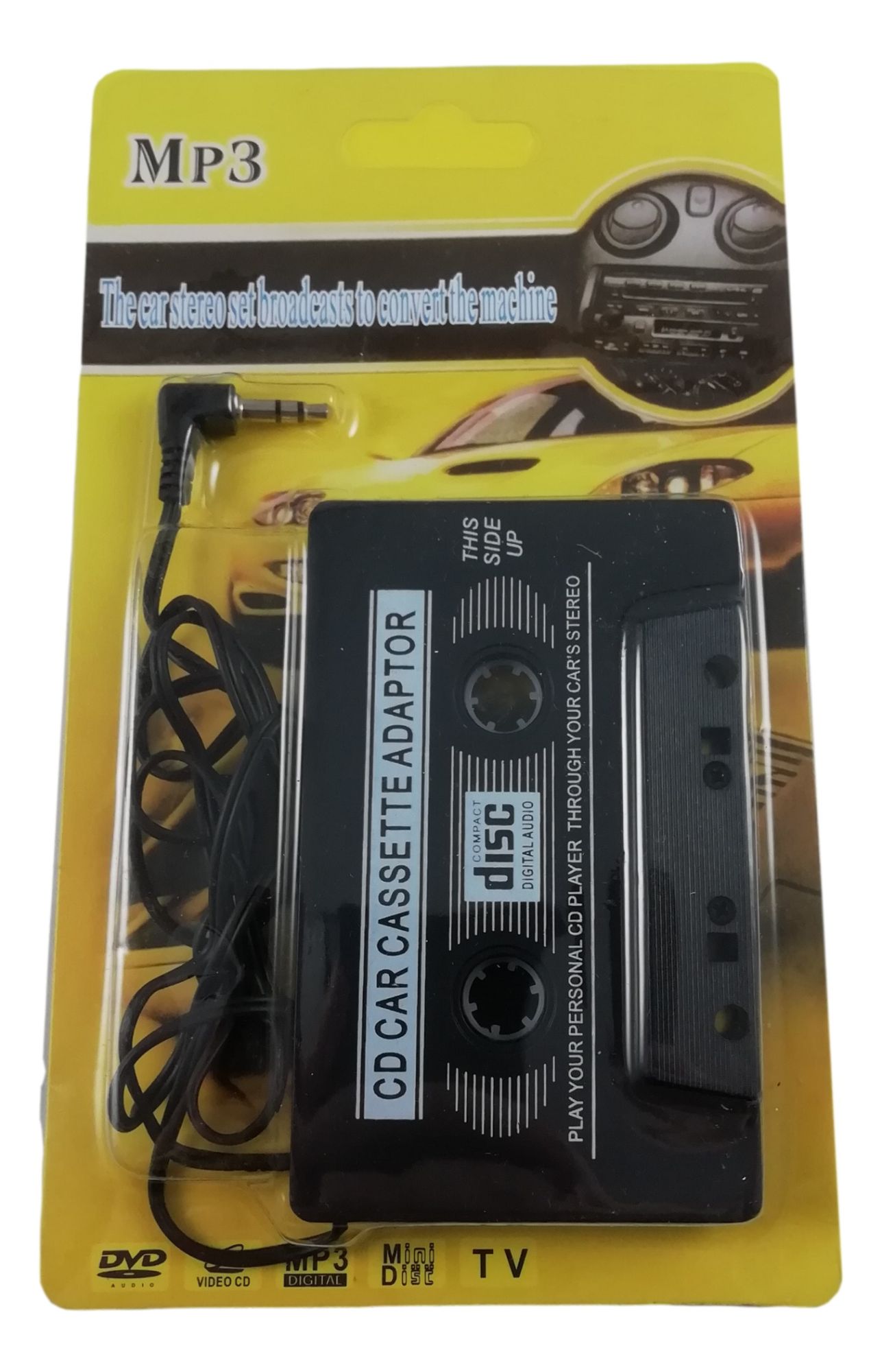 EBT Car Cassette Tape Adapter for Smartphone 3.5mm Jack MP3 CD Radio