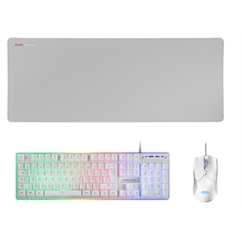 Combo de juego Mars Gaming 3 en 1 RGB (Blanco)
