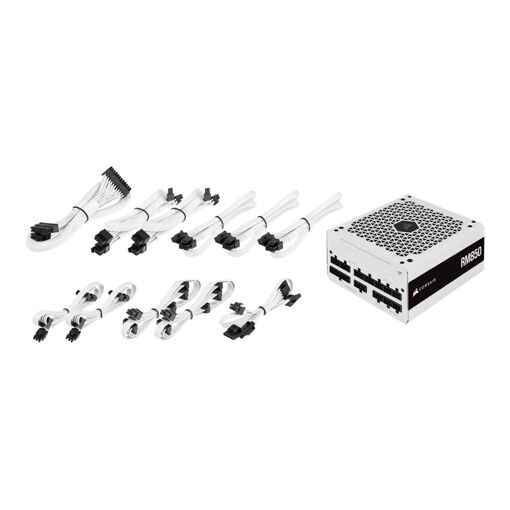 Serie Corsair RM Blanco RM850 - Fuente de alimentación para PC - ATX12V 2.4/ EPS12V - 80 PLUS Oro - CA 100-240 V - 850 W - Europa - Blanco