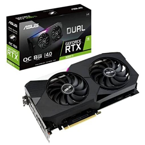 Carte graphique ASUS DUAL-RTX3060TI-O8G-V2 - Edition OC - GF RTX 3060 Ti - 8 Go GDDR6 - PCIe 4.0 - 2 HDMI, 3 DisplayPort