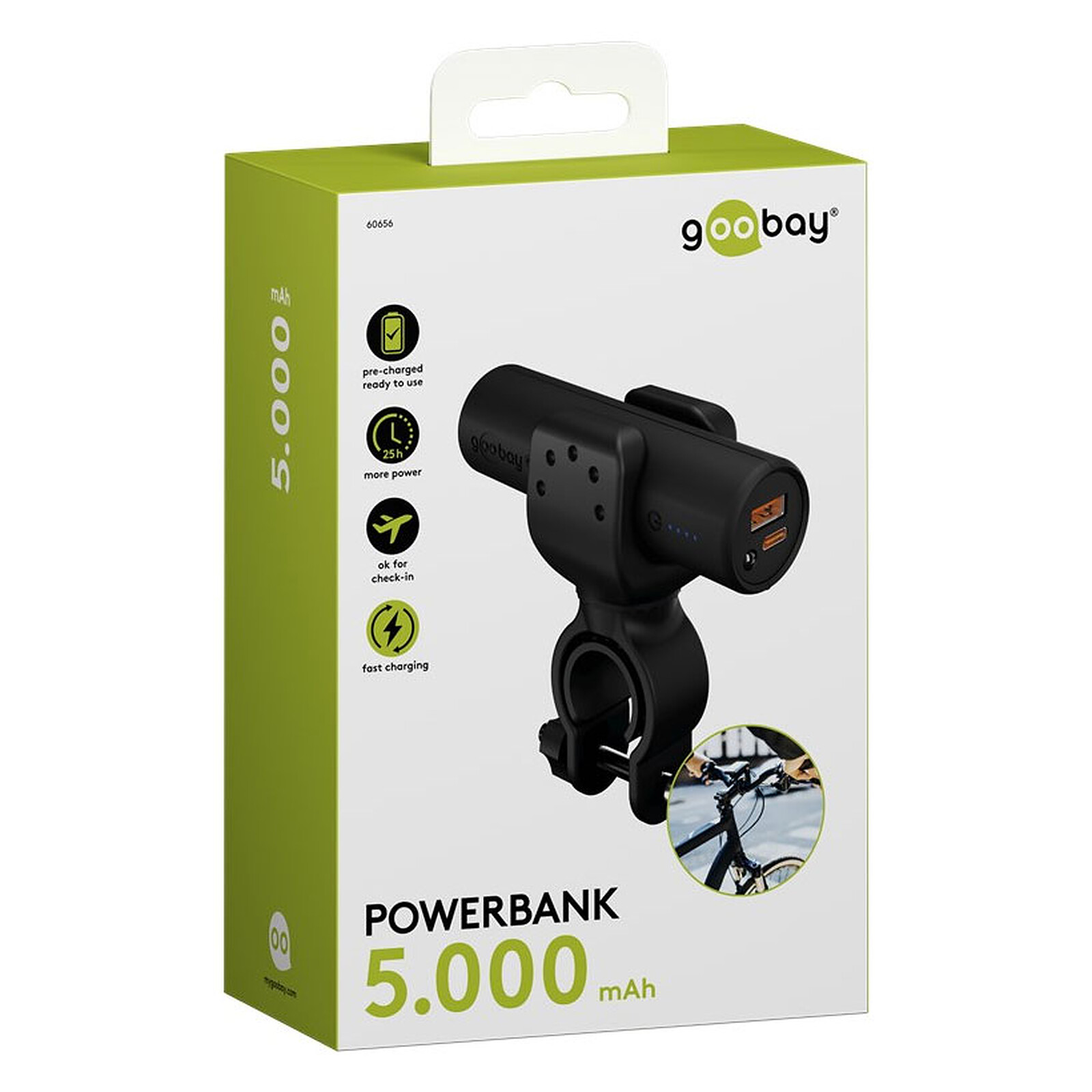 Goobay Power Bank 5000 mAh for Bicycle