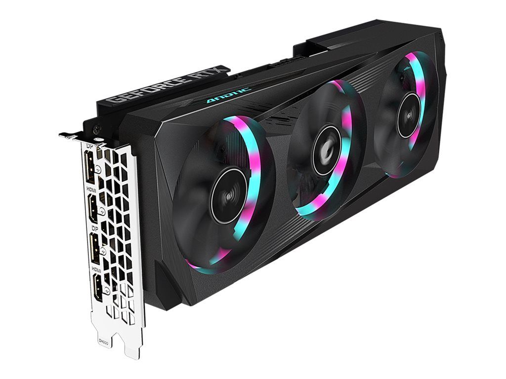 Gigabyte AORUS GeForce RTX 3060 ELITE (rev. 2.0) - Graphics Card - GF RTX 3060 - 12GB GDDR6 - PCIe 4.0 x16 - 2x DisplayPort, 2x HDMI