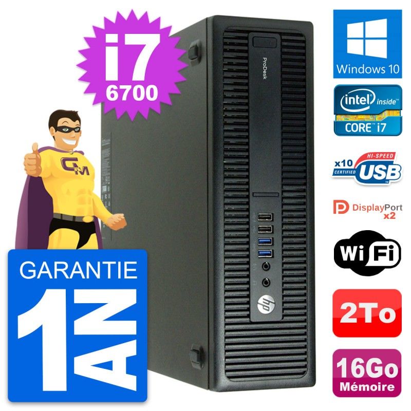 HP ProDesk 600 G2 Mini PC - Intel Core i7, 16GB RAM, 2TB Storage, Windows 10