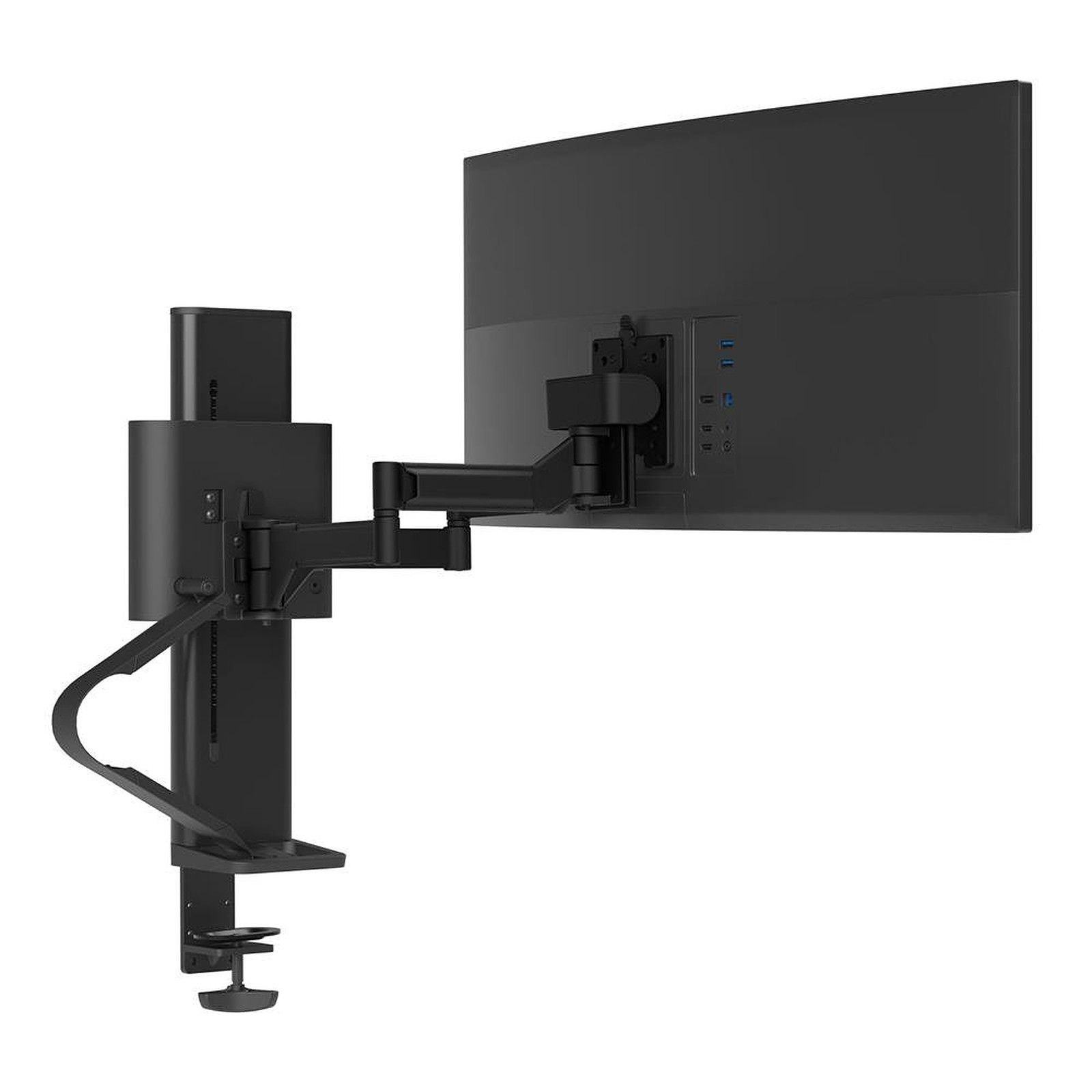 Ergotron Trace Single Monitor Panel Clamp, Matte Black