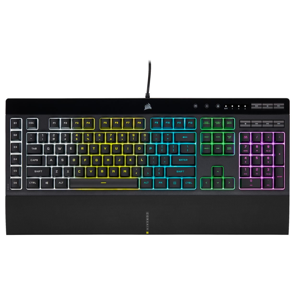 Corsair K55 RGB Pro Gaming Keyboard (German QWERTZ Layout, Black)