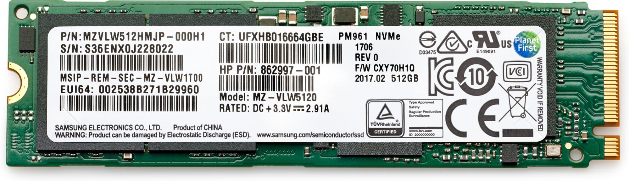 HP 1TB PCIe 4x4 NVMe SSD