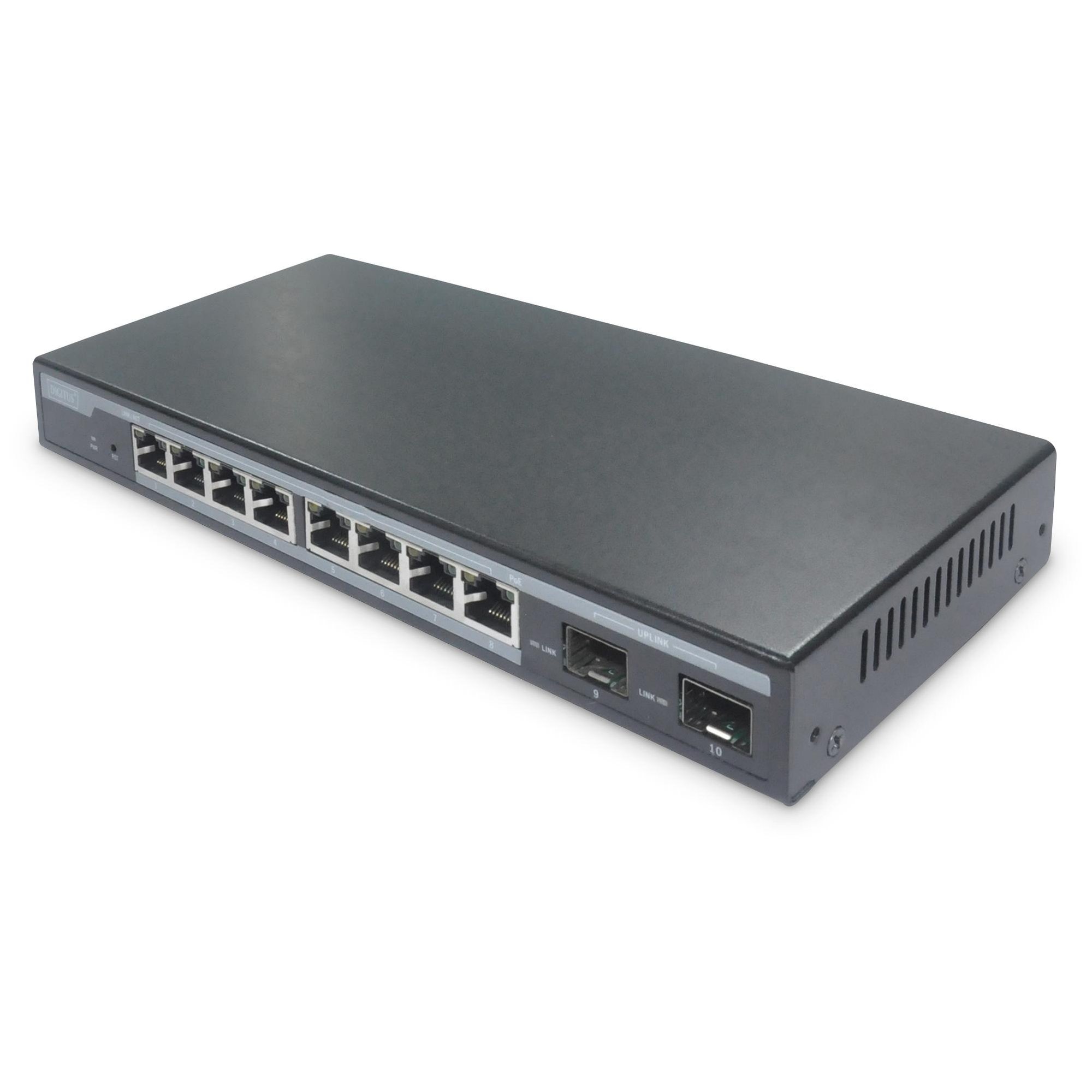 Commutateur Digitus PoE Gigabit géré L2 8 ports + 2 SFP