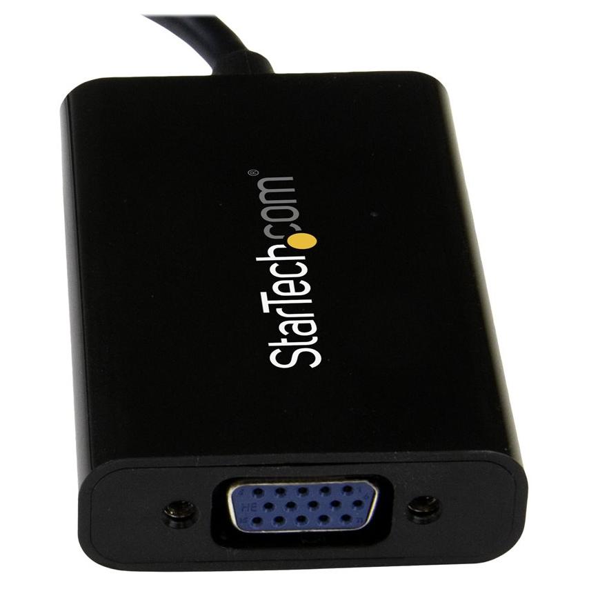 Convertidor StarTech Mini DisplayPort a VGA con audio - 1920x1200 / 1080p - Negro