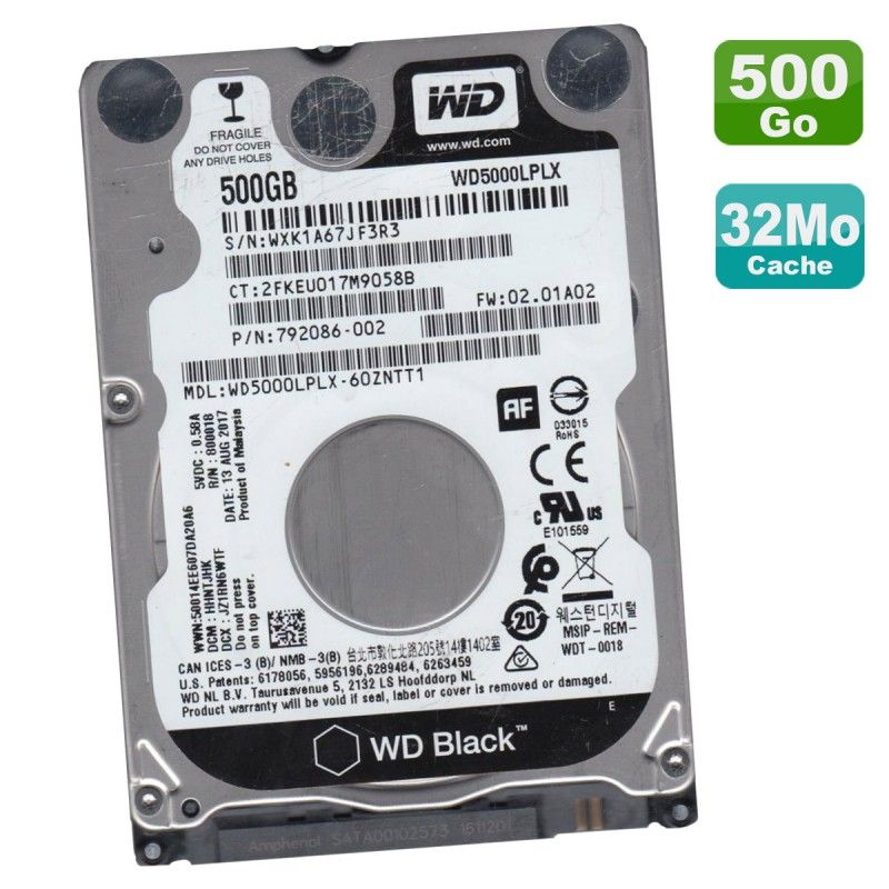 Western Digital Black WD5000LPLX 2.5" SATA 3 500GB HDD