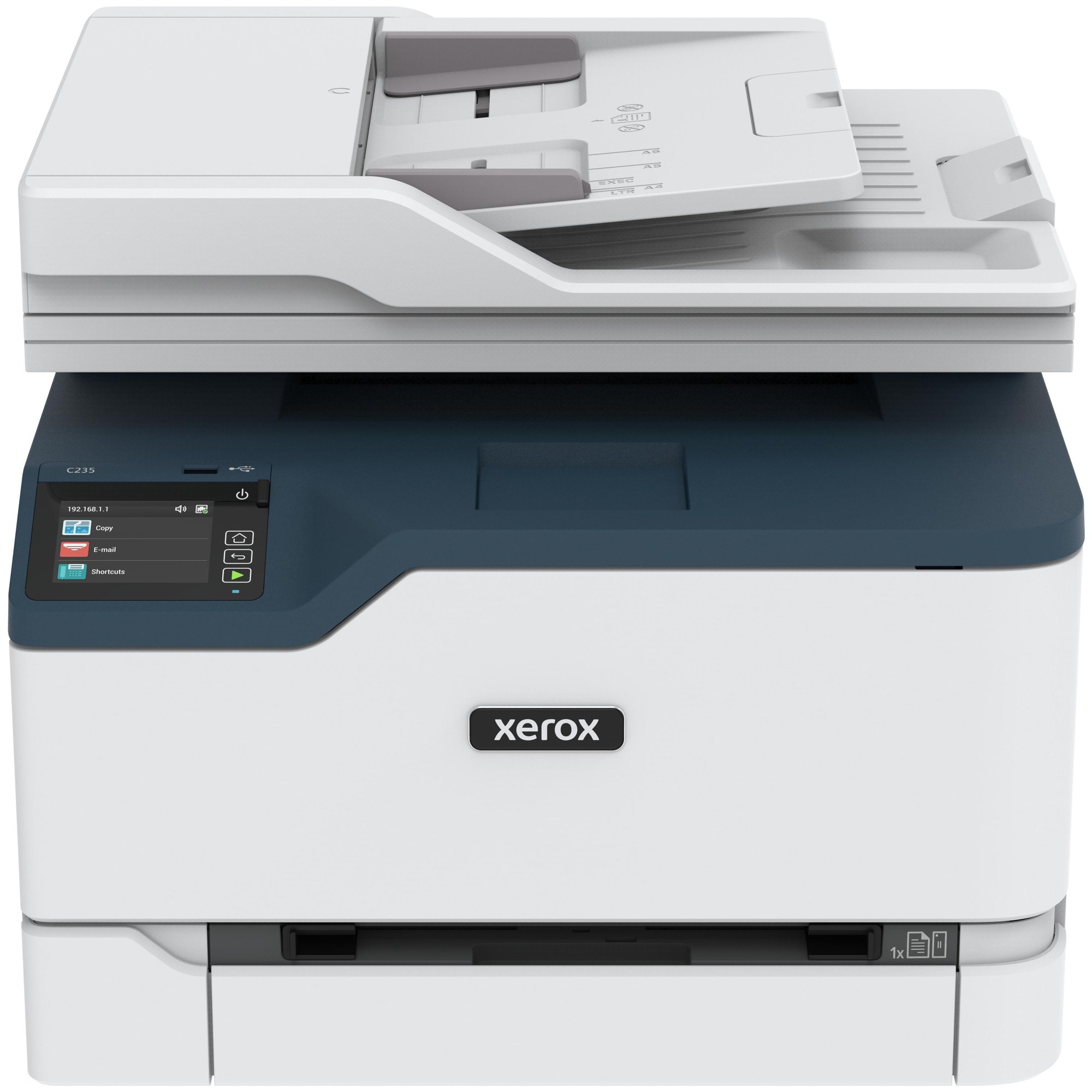 Xerox C235 Wireless Color Printer - A4, 22 ppm, Auto Document Feeder, 2 Trays, 251 Sheets Total