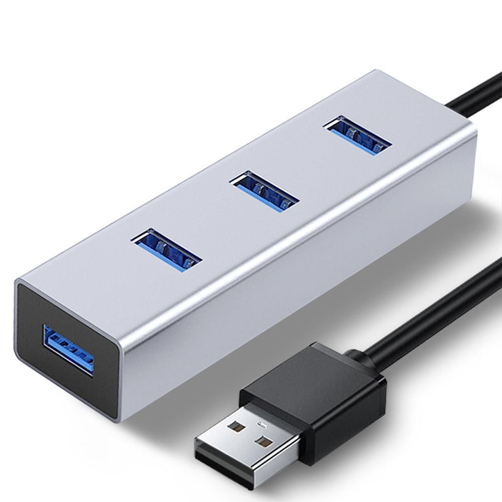 High-Speed USB 3.0 Hub with 4/7 Ports for Windows and Macbook, 4 Ports