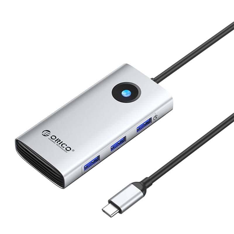 Orico Type-C 6-in-1 Hub Docking Station (Silver)