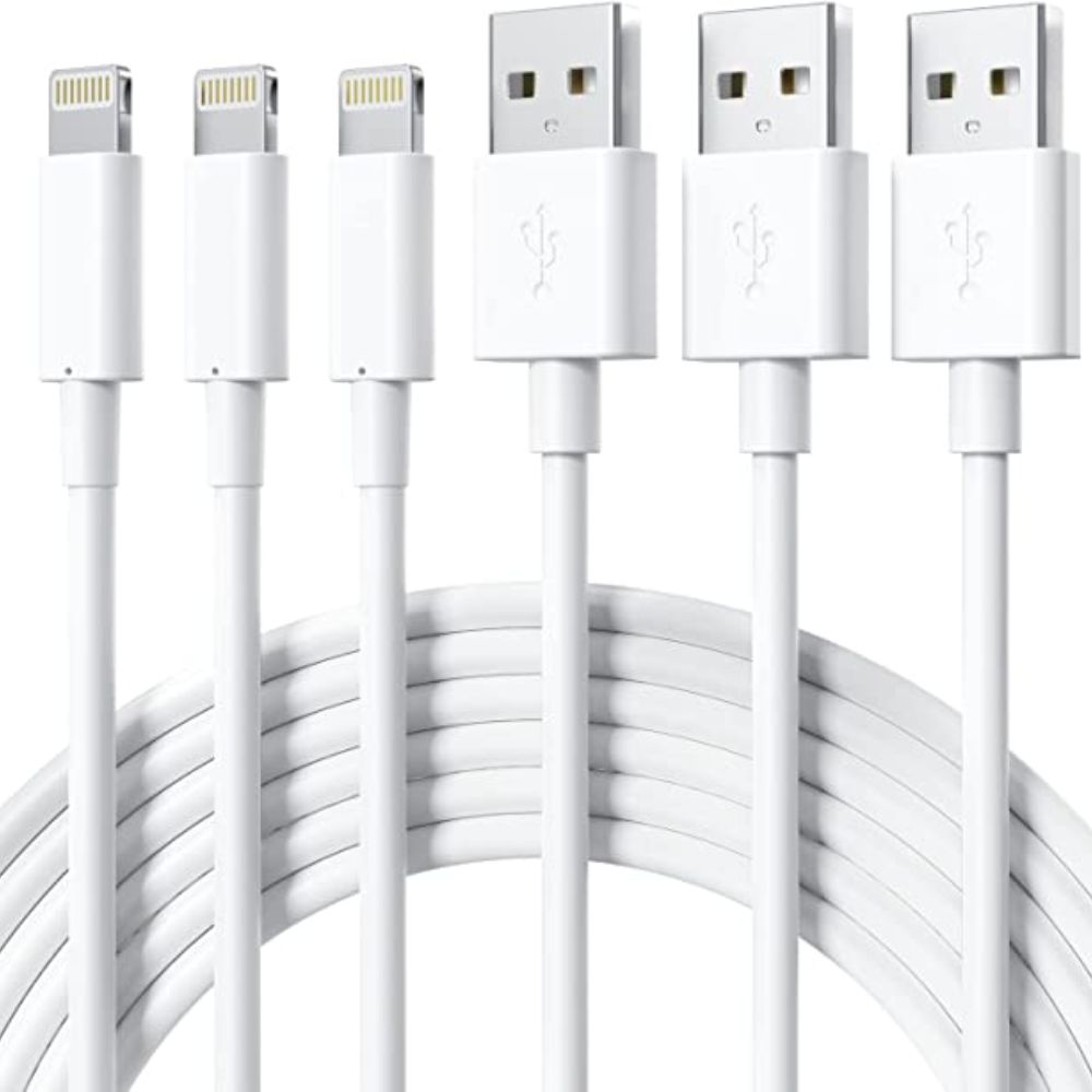AutoPartsTechnology Lightning to USB Cable - 3-Pack, Quick Charge, Data Sync, Compatible with Apple iPhone 14/13/12/11/Pro/Max (5 Feet)