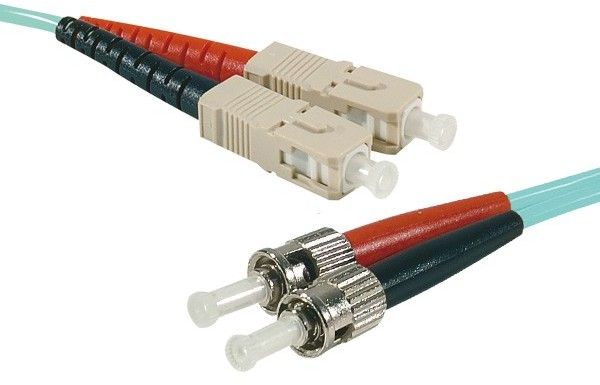 Exertis Connect Fiber Optic Cable, 3m, OM3, Duplex, 50/125 Microns, Halogen-Free, Turquoise