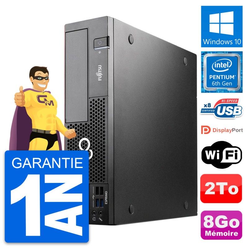 Fujitsu Esprimo D556 DT Desktop PC - Intel G4400, 8GB RAM, 2TB HDD, Windows 10, WiFi