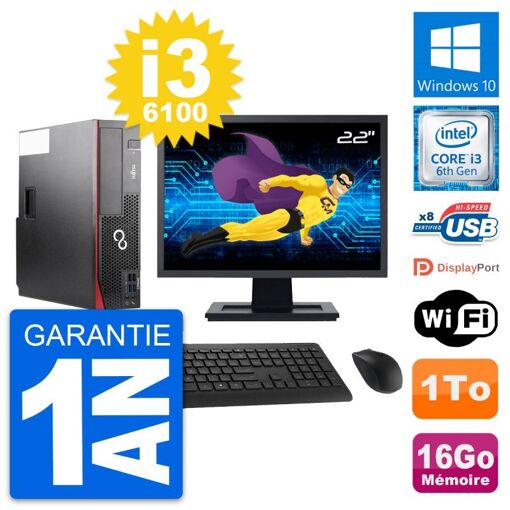 Computadora de escritorio Fujitsu D556 DT de 22 pulgadas