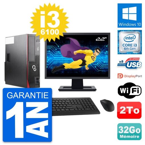 PC de escritorio Fujitsu D556 DT de 22 pulgadas