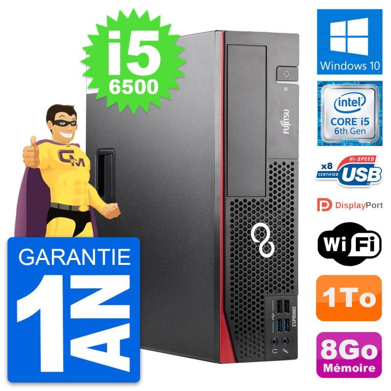 Fujitsu Esprimo D556 DT Desktop Computer - Intel Core i5-6500, 8GB RAM, 1TB HDD, Windows 10, WiFi