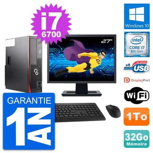PC de escritorio todo en uno Fujitsu D556 DT de 27 pulgadas