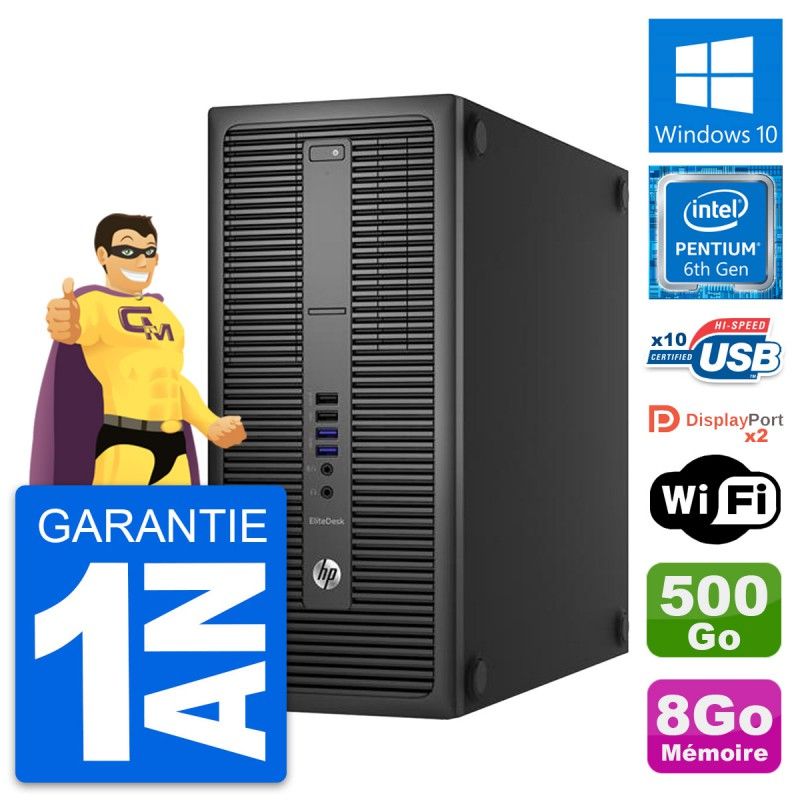 HP EliteDesk 800 G2 Desktop PC - Intel Core i5-4400, 8GB RAM, 500GB HDD, Windows 10, WiFi