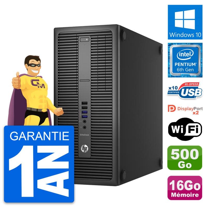 HP EliteDesk 800 G2 Desktop PC - Intel Core i5-4400, 16GB RAM, 500GB HDD, Windows 10