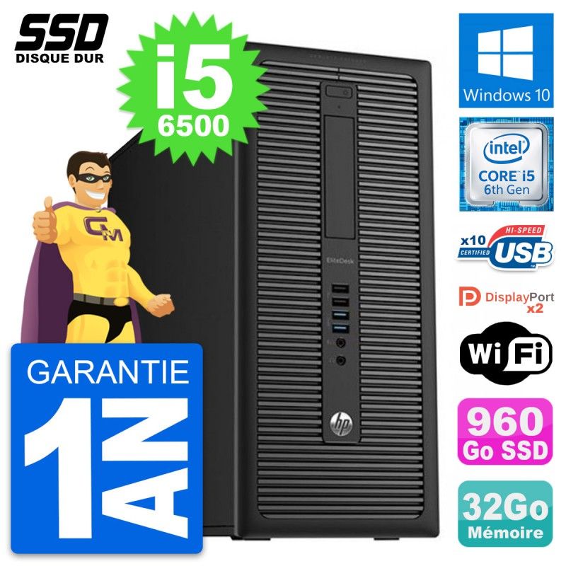 HP EliteDesk 800 G2 Desktop PC - Intel Core i5, 32GB RAM, 960GB SSD