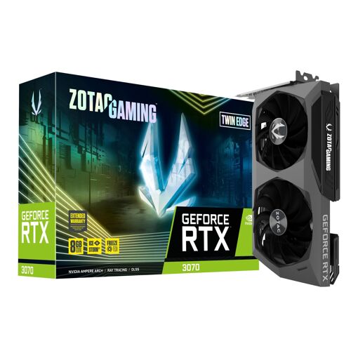 Carte graphique Zotac Gaming GeForce RTX 3070 Twin Edge LHR - GF RTX 3070 - 8 Go GDDR6 - PCIe 4.0 x16 - 3 ports DisplayPort, HDMI