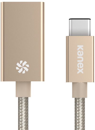 Kanex USB-C to USB-A Adapter - 20.3 cm - Reversible C Connector - Gold