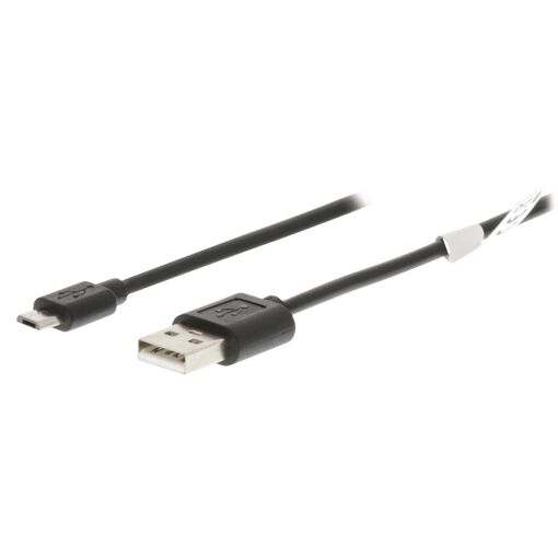 Nedis Valueline USB Cable - 1m, Type-M to Micro-USB B, USB 2.0, Black