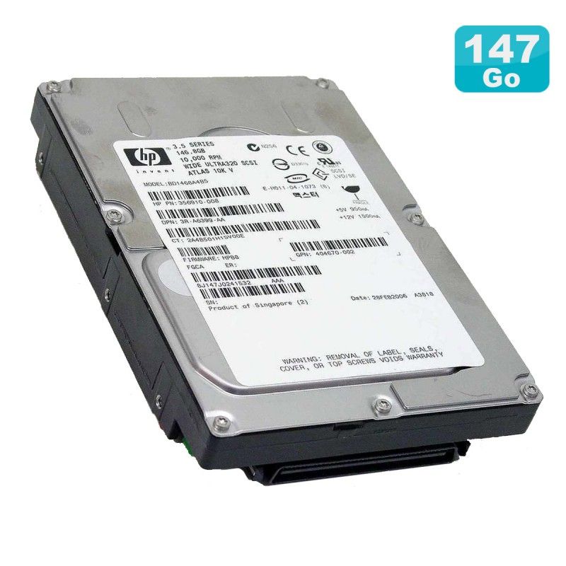 Disco duro interno HP de 146 GB, SCSI de 3,5", Seagate Cheetah 10K.7, BD1468A4B5