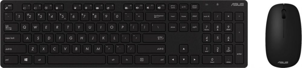 Asus W5000 Wireless Keyboard and Mouse Set, 2.4GHz Black