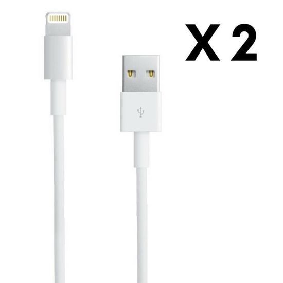 Cable Lightning a USB-A APC, pack de 2, 1m, blanco