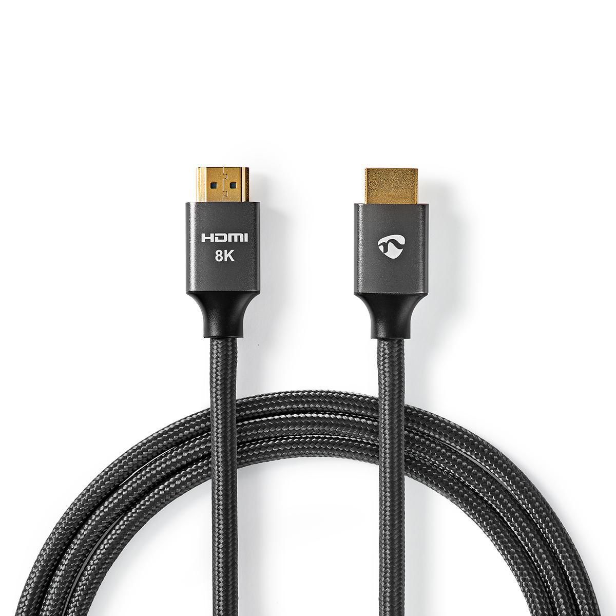 Cable HDMI Nedis Ultra de Alta Velocidad Gris Metálico 2 m