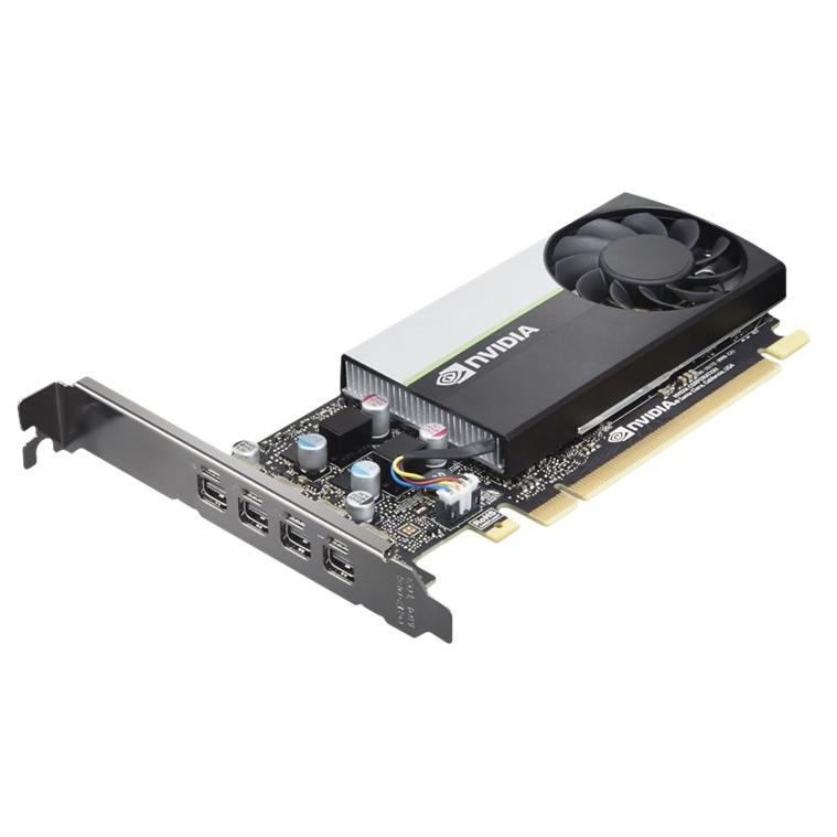 Carte graphique NVIDIA T1000 4 Go GDDR6 PCIe 3.0 x16 avec 4 ports Mini DisplayPort - Compatible avec ThinkCentre M75t Gen 2, P348, P350, P358, P520, P620