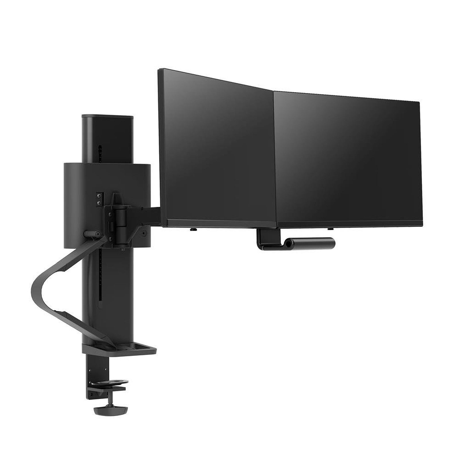 Ergotron Trace Dual Monitor Panel Clamp, Matte Black