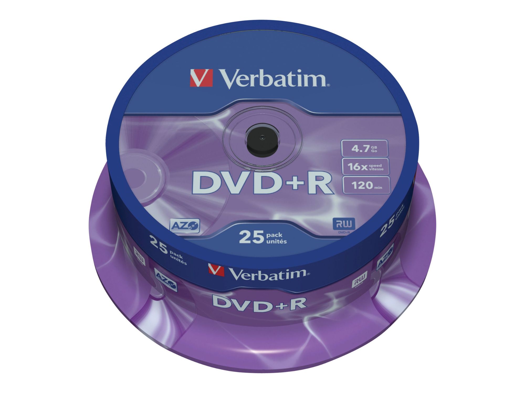 Verbatim DataLifePlus - 25x DVD+R 4,7 GB 16x - Estuche