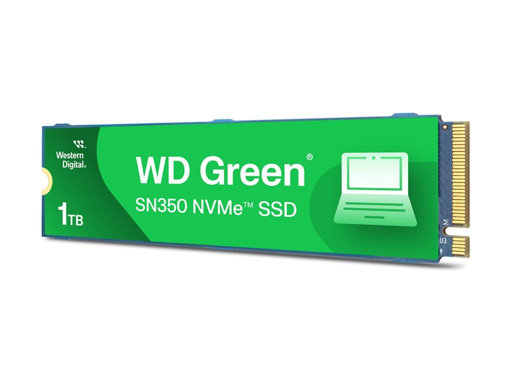 WD Green SN350 NVMe SSD WDS100T3G0C-00AZL0 - SSD - 1 To - interne - M.2 2280 - PCIe 3.0 x4 (NVMe)